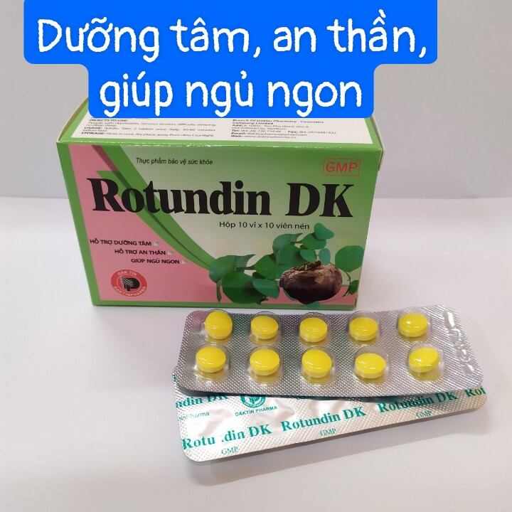 VIÊN NGỦ NGON ROTUNDIN DK DAKTIN HỘP 100 VIÊN HỖ TRỢ DƯỠNG TÂM, AN THẦN ....