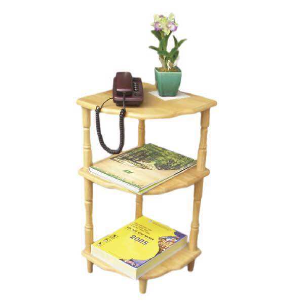 KỆ GÓC NHỎ 3 TẦNG GỖ CAO SU LẮP RÁP