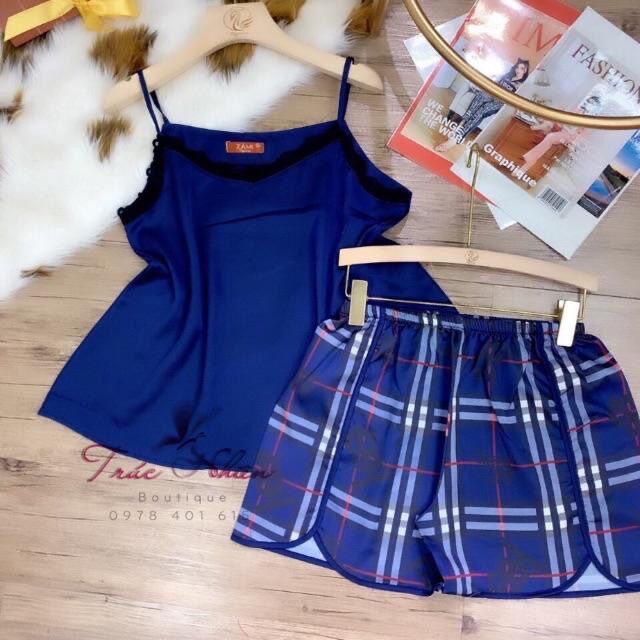 [HCM]BỘ SATIN ĐÙI 2 DÂY MẶC NHÀ SIÊU MÁT