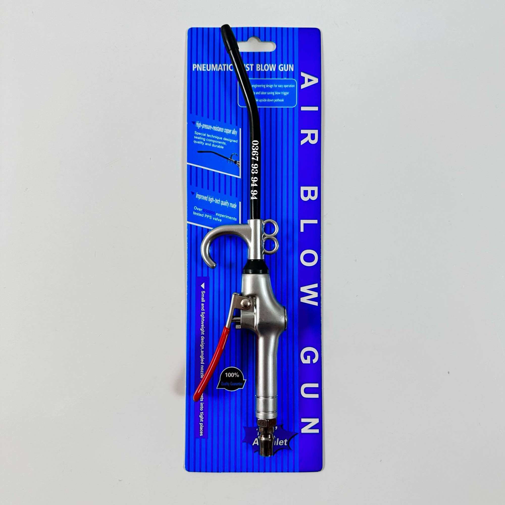 Súng xì khô, xịt bụi, xịt hơi thép chrome không gỉ taiwan cao cấp a-09 187psi - dùng hơi khí nén