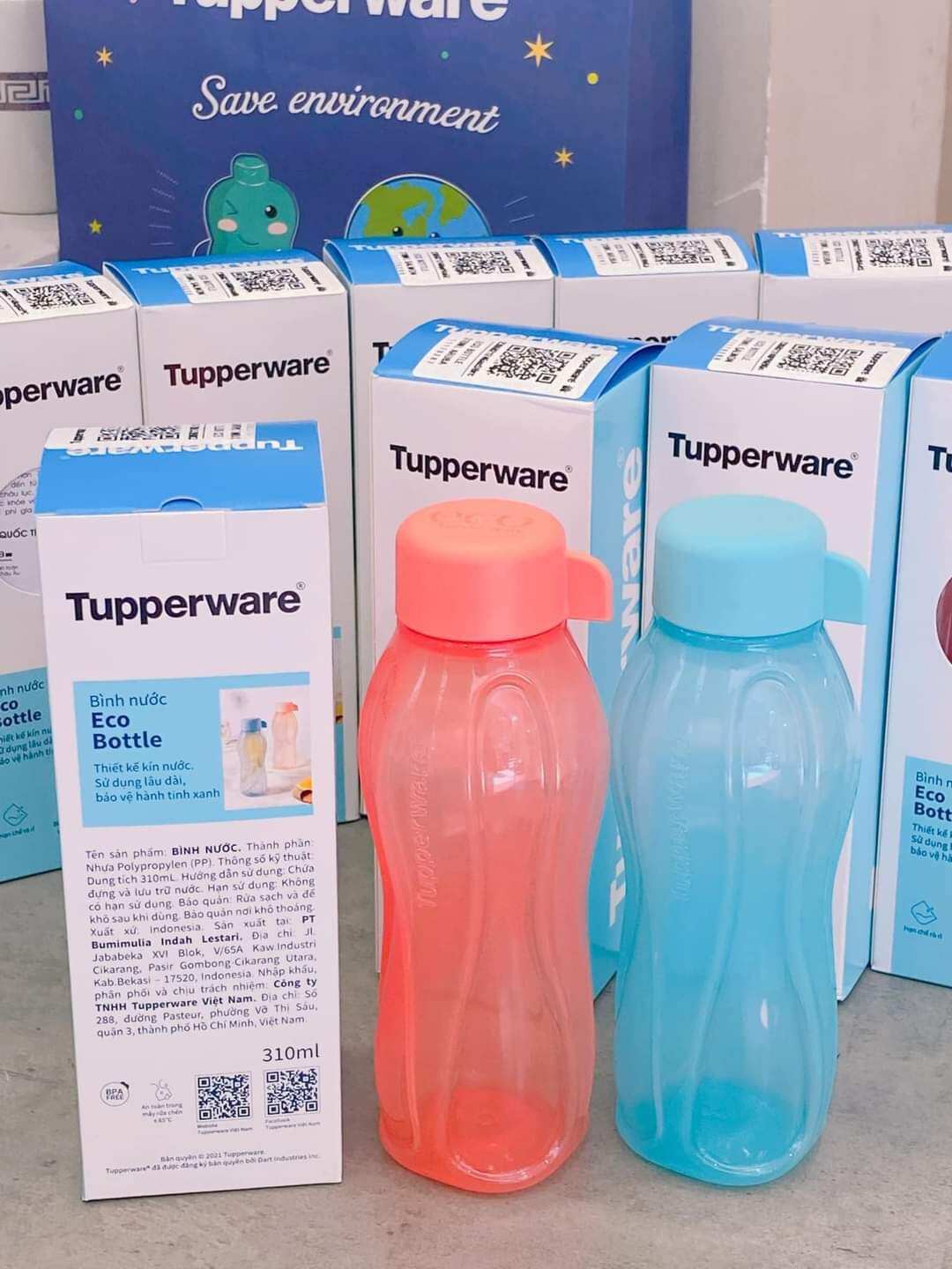 Bình nước Eco Gen II 310ml - Nhựa nguyên sinh - Tupperware chính hãng