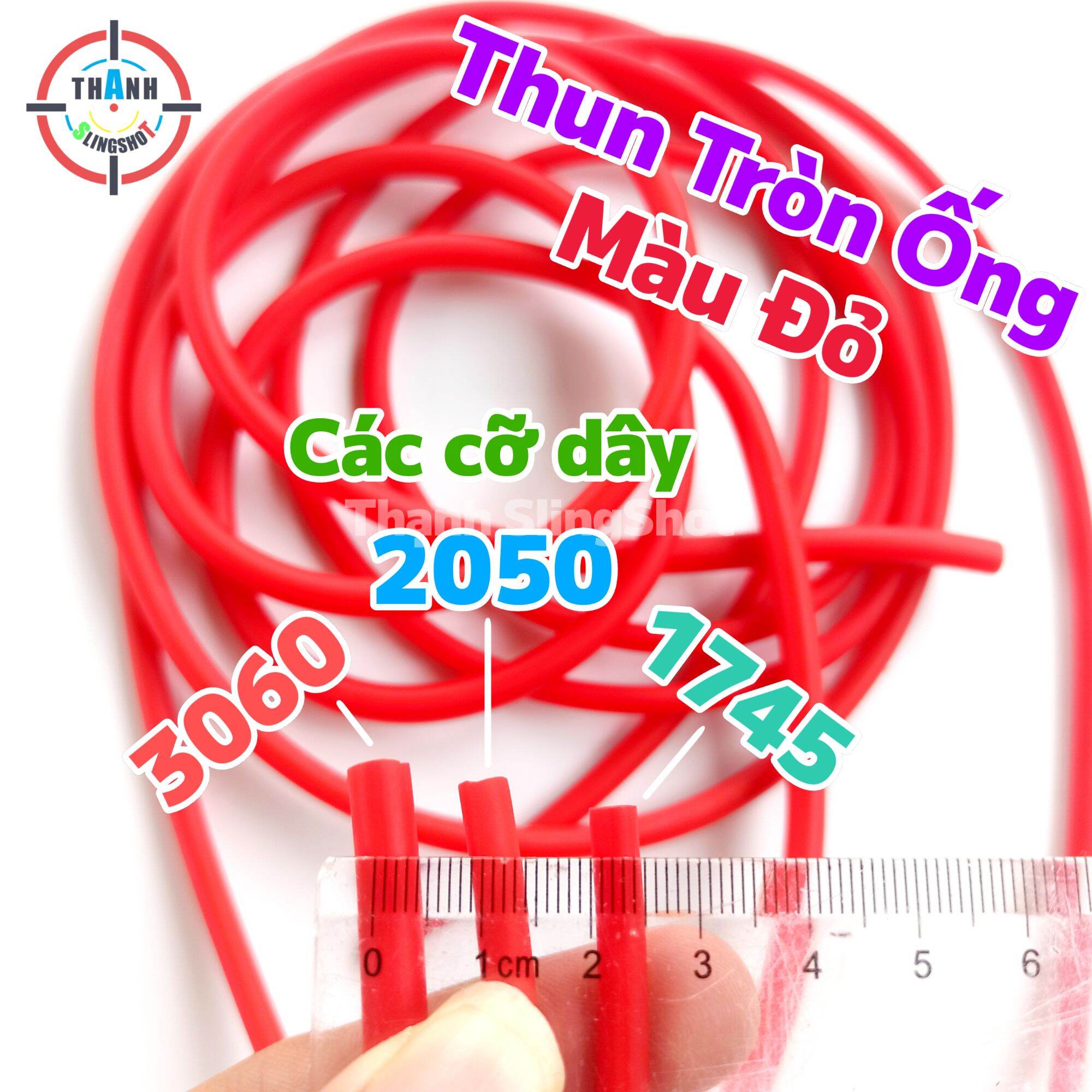1M Dây thun tròn đỏ các loại 6mm 5mm 4,5mm Giá Rẻ dây kháng lực