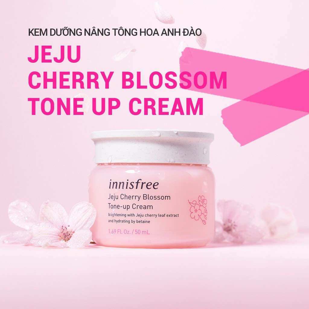 Kem dưỡng ẩm sáng da hoa anh đào đảo Jeju innisfree Cherry Blossom Tone Up Cream 50ml