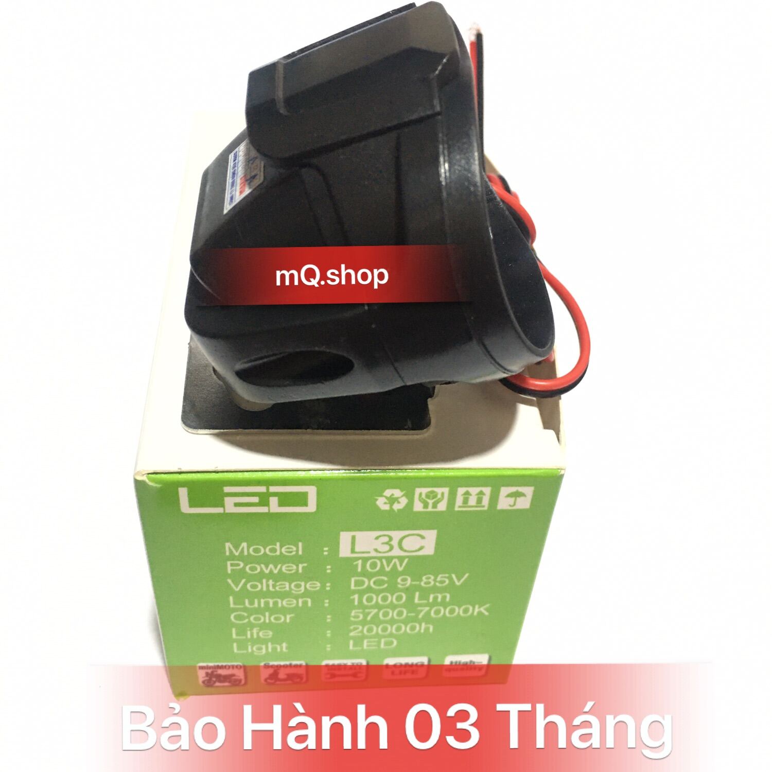 ĐÈN TRỢ SÁNG XE MÁY - XE ĐẠP ĐIỆN L5 6 LED SIÊU SÁNG mQ.shop