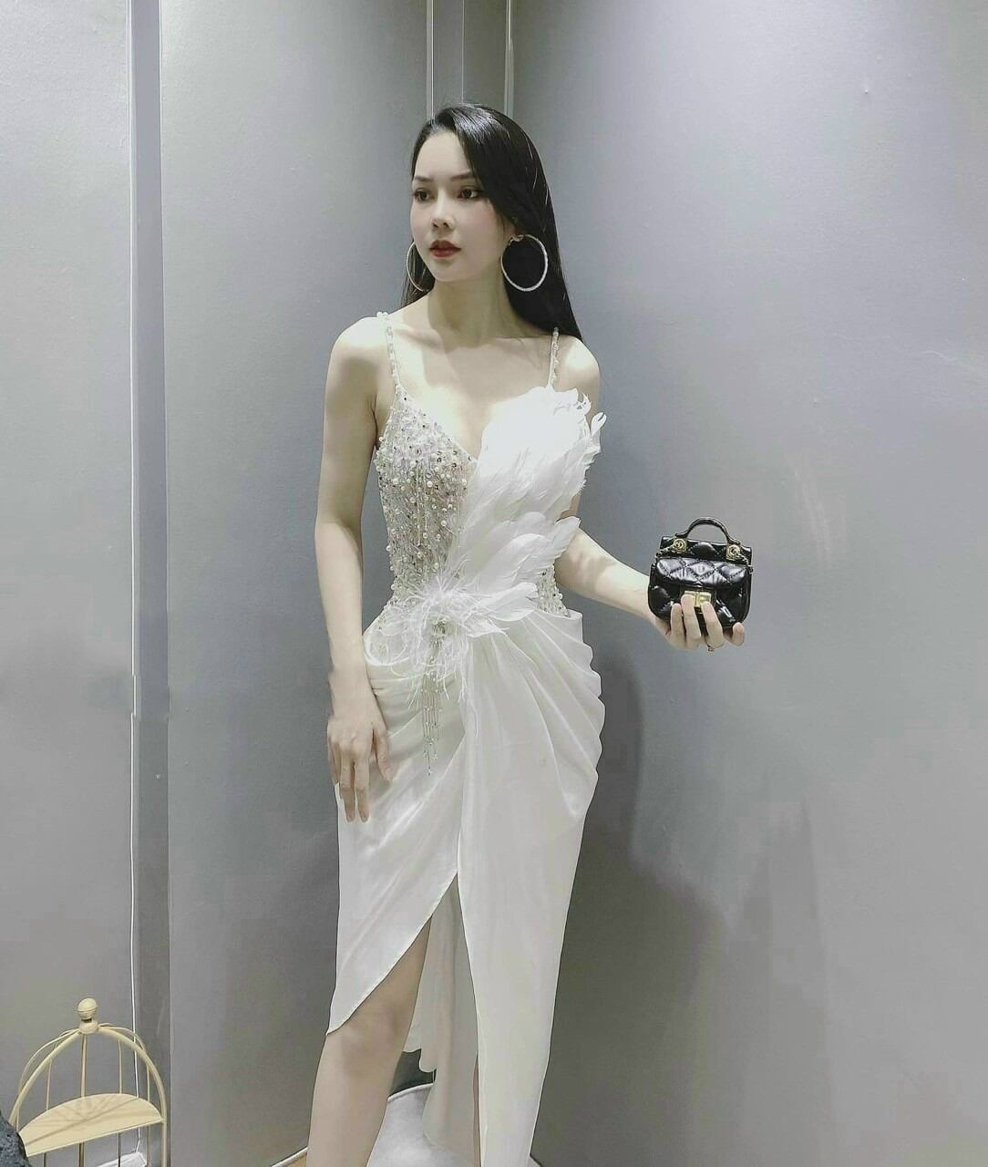 ĐẦM BODY DẠ HỘI  PHỐI LÔNG CAO CẤP