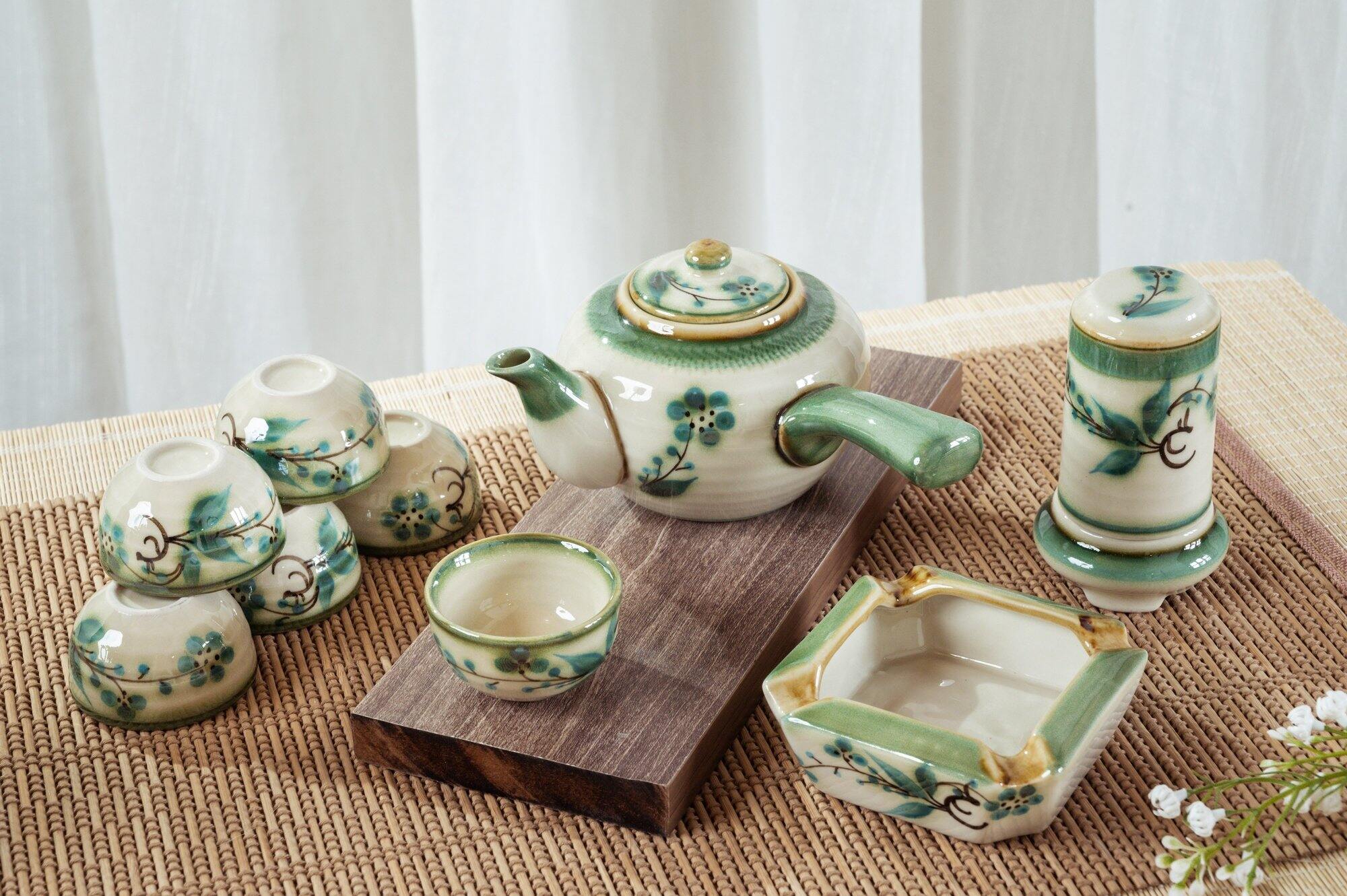 ẤM CHÉN PHA TRÀ BÁT TRÀNG BỘ ẤM TRÀ GỐM SỨ BÁT TRÀNG
