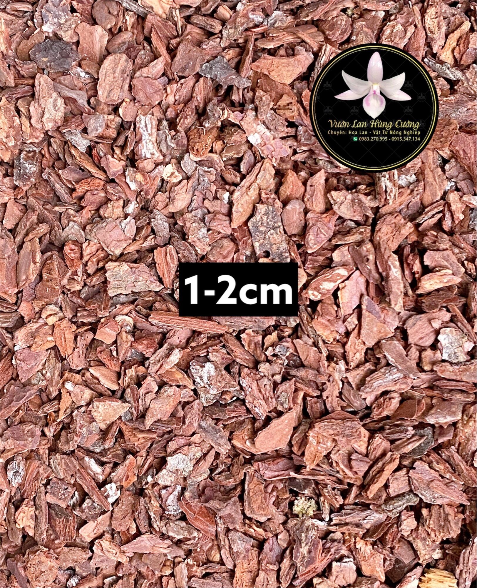 1kg vỏ thông đỏ xay 1-2cm đã qua xử lý 1kg