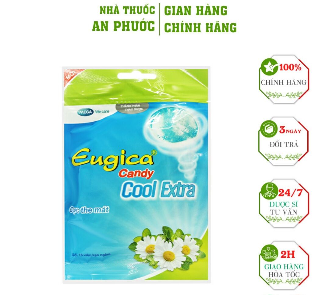 Kẹo Eugica candy cool extra bọc 15 viên