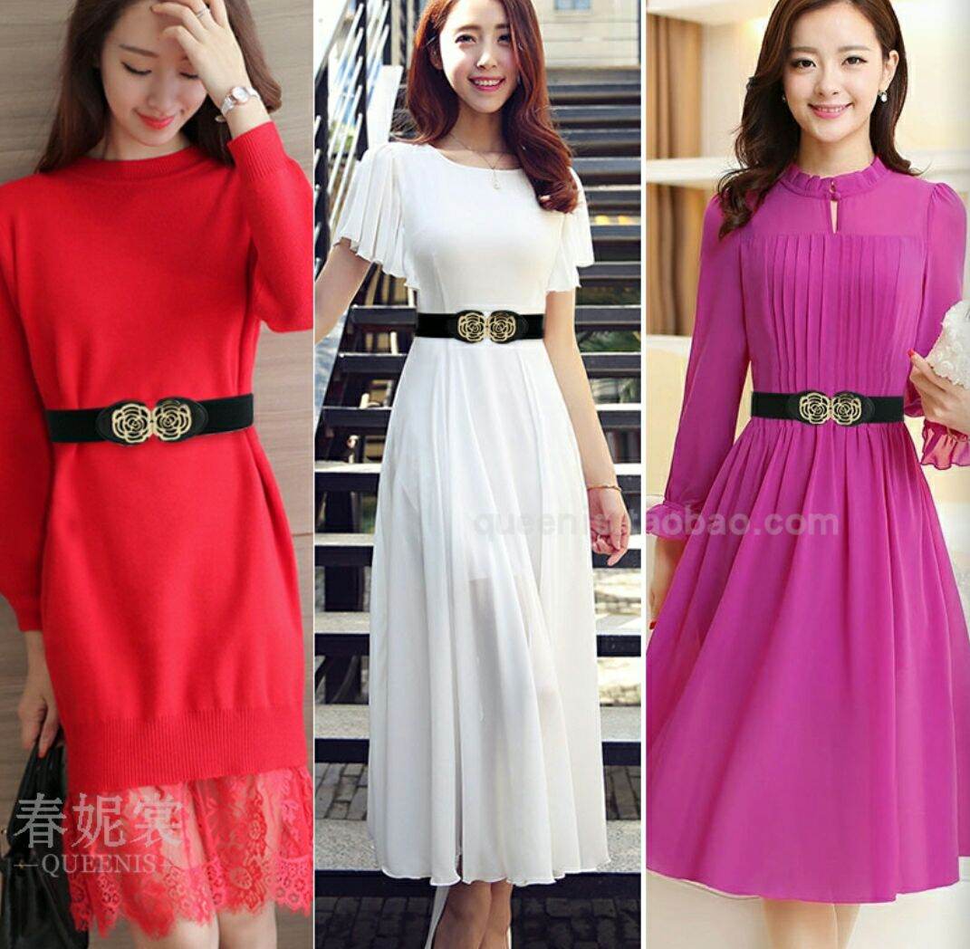 Thắt lưng dây nịt nữ đẹp mặc đầm váy thời trang Hàn Quốc