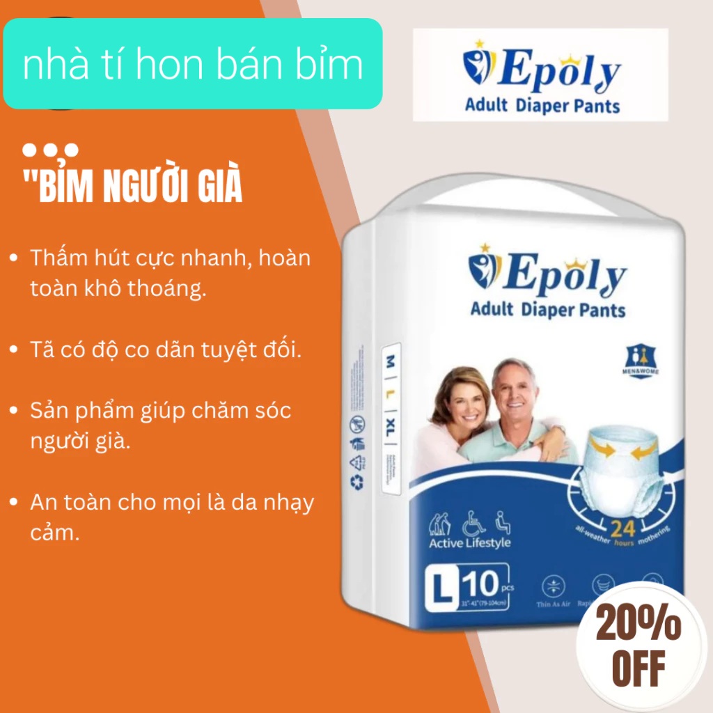 Bỉm dán bỉm quần người lớn epoly