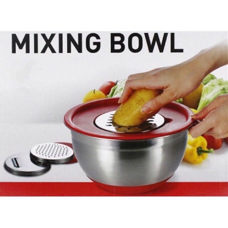 [HCM]BỘ TÔ TRỘN BÀO CẮT RAU CỦ BẰNG INOX CÓ ĐẾ CHỐNG TRƯỢT LOCK&LOCK- MIX3202 / MIX3224