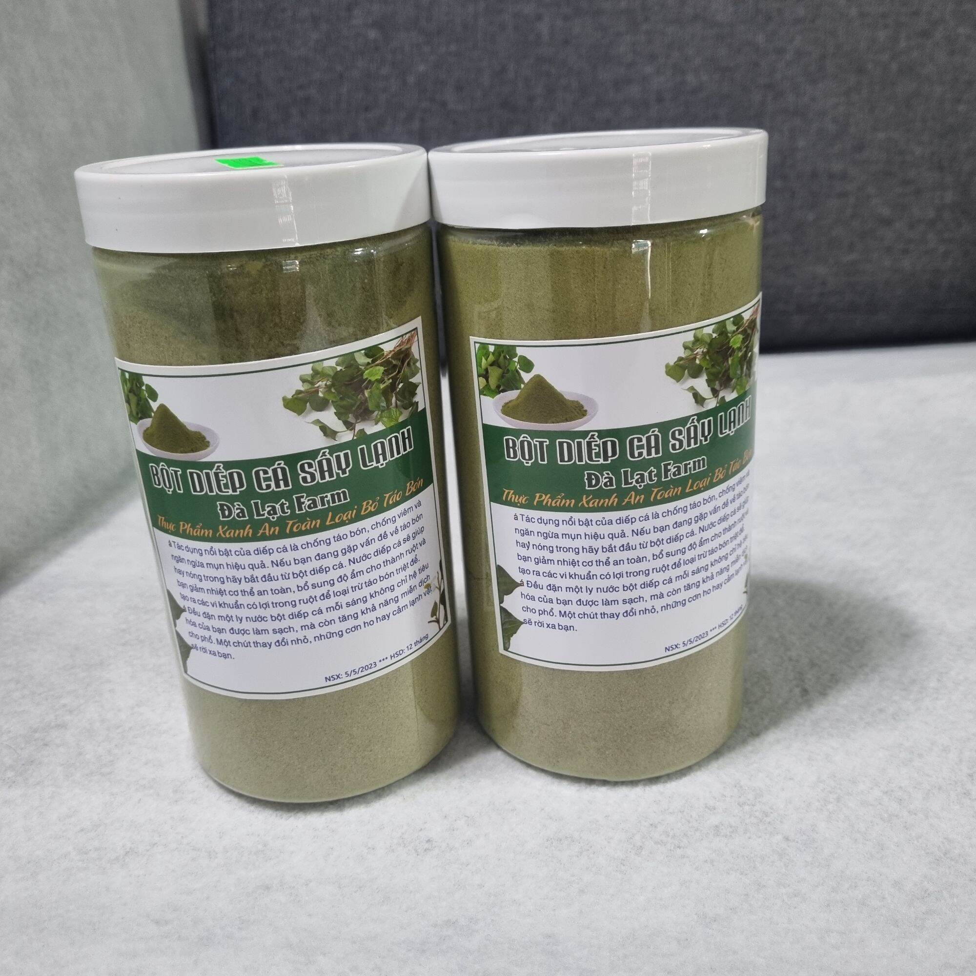 Bột diếp cá sấy lạnh nguyên chất hộp 500g. Rau diếp cá sấy lạnh xay bột, bột rau diếp cá, bột diếp cá nguyên chất không pha.