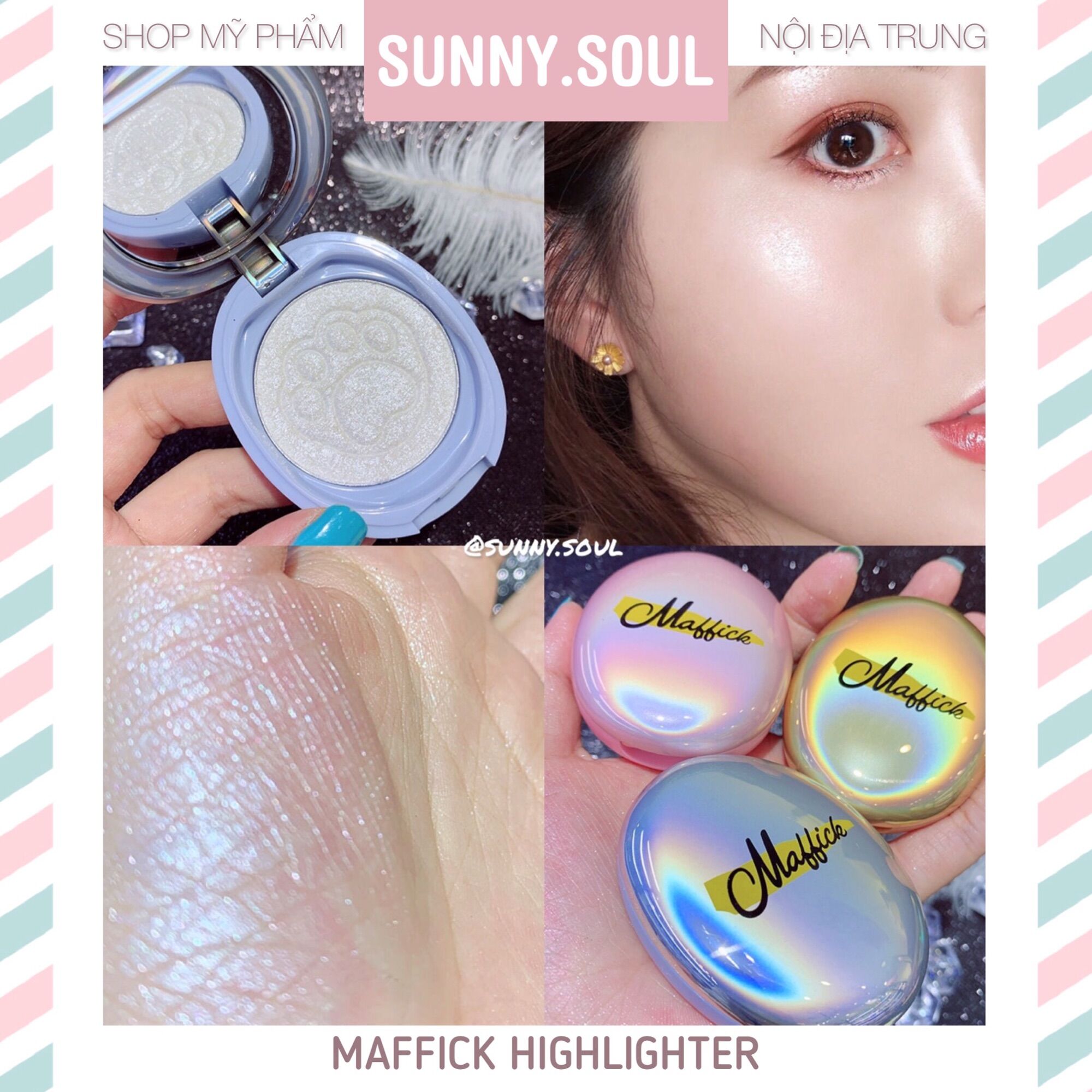 Nhũ bắt sáng maffick highlighter thiết kế hình quả trứng