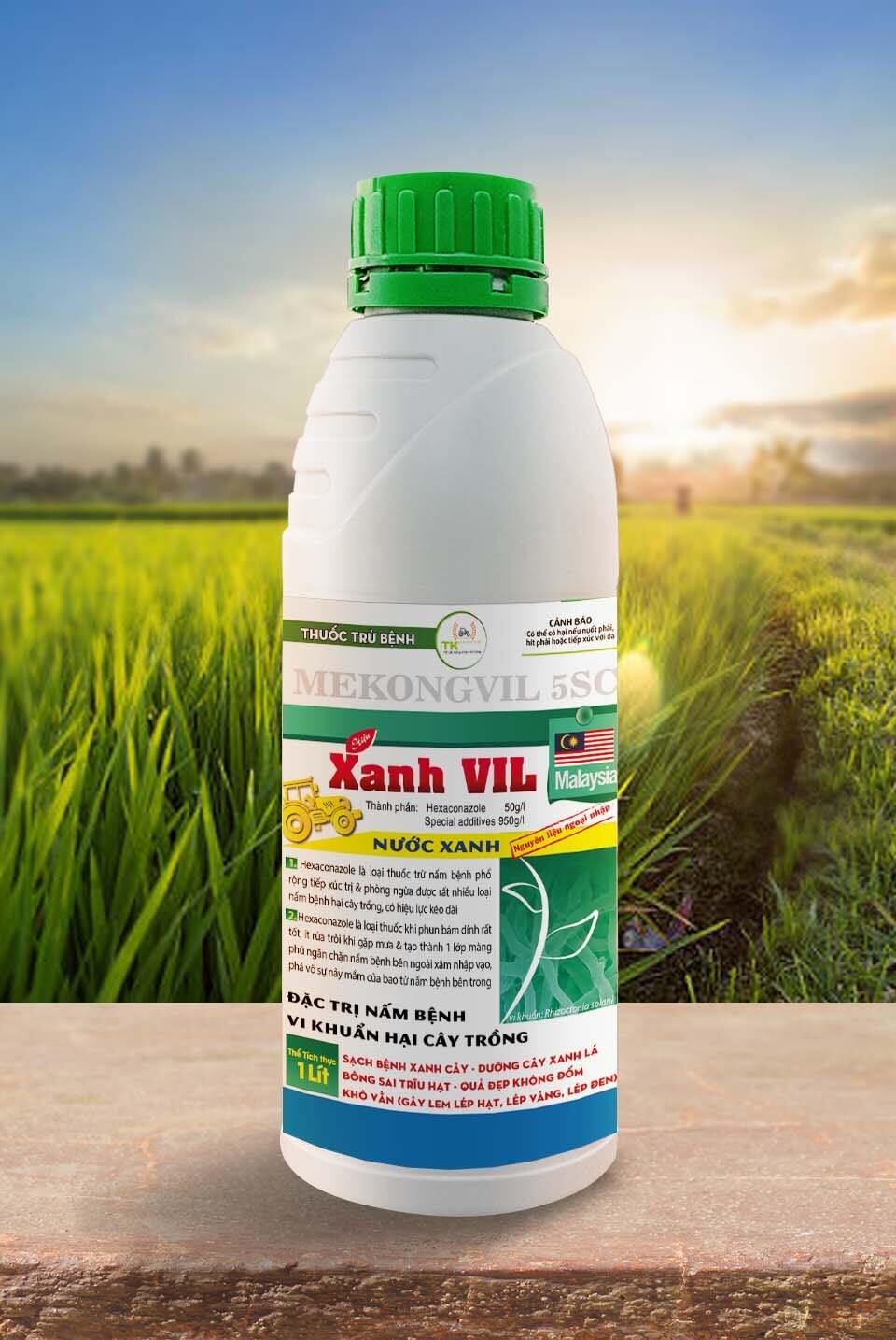 Thuốc trừ bệnh xanh vil - nước xanh - hexaconazole. chai 1l
