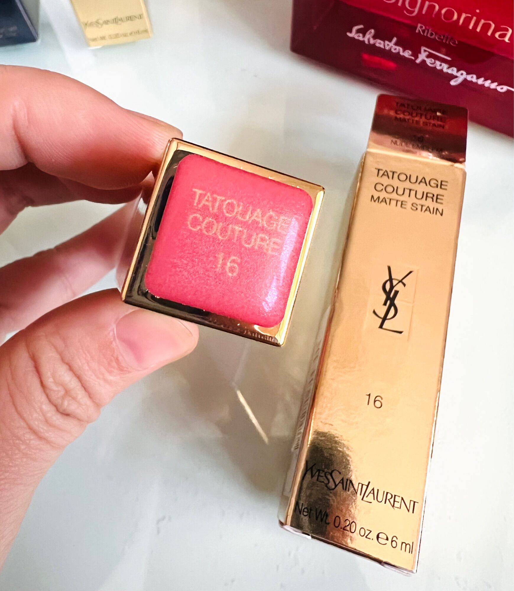 Son Kem YSL 16 Nude Emblem Màu Hồng Đất