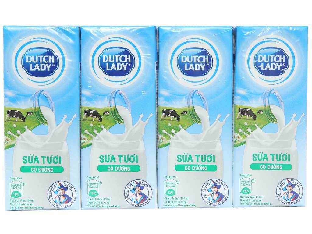 [HCM]Combo 2 Lốc 4 hộp sữa cô gái hà lan 180ml