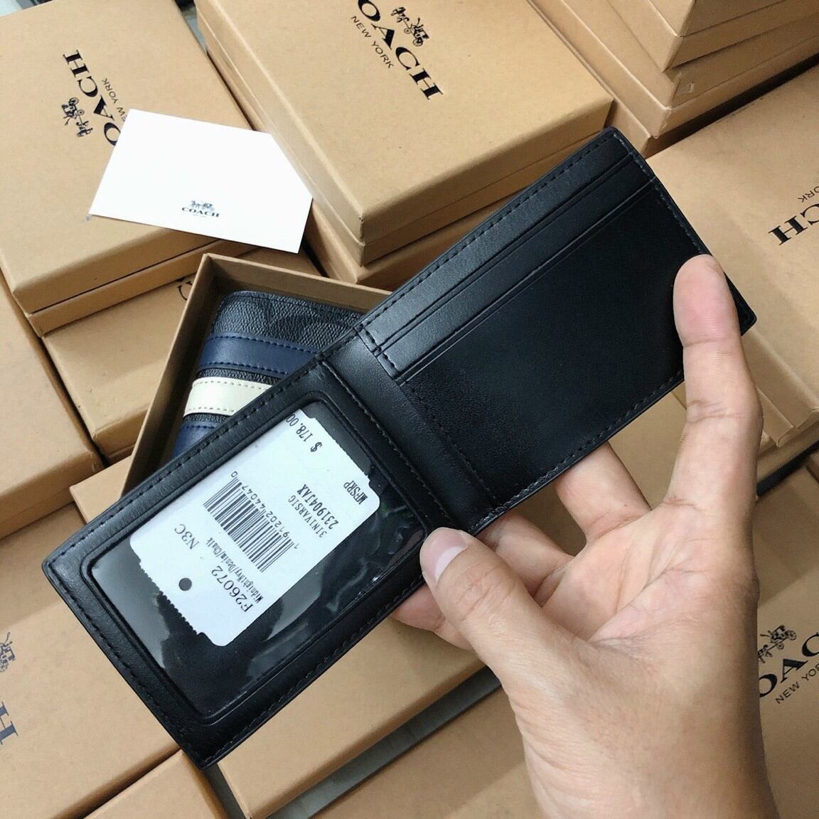 *hàng xuất* ví coach nam siêu sang full box
