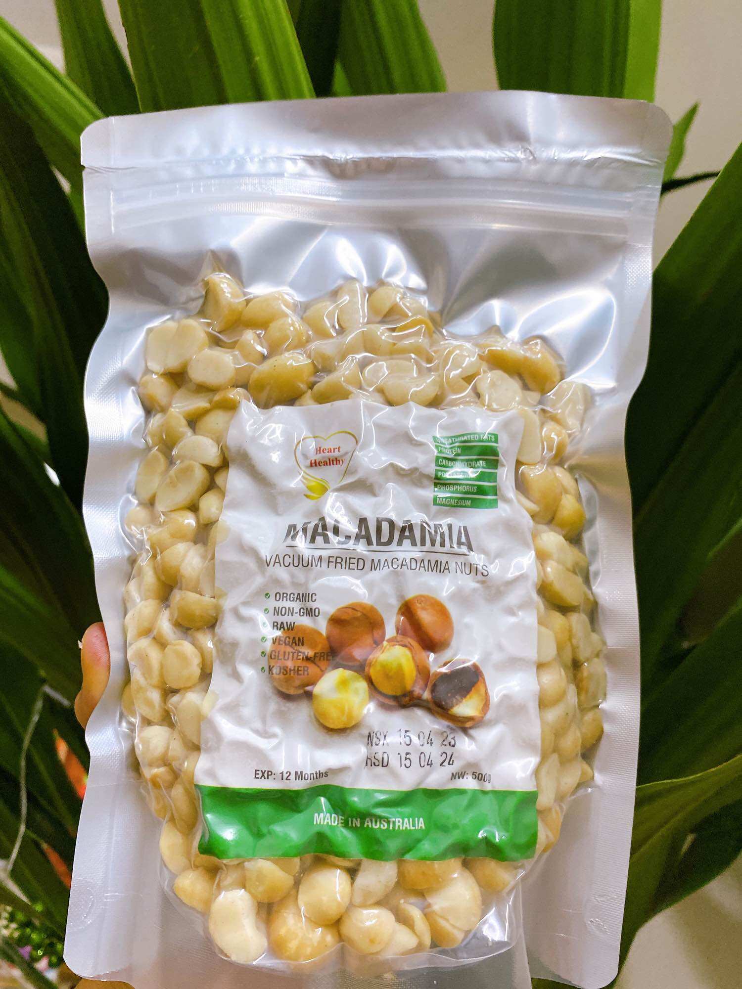 500gr Nhân Macca Vỡ, hàng vỡ to vỡ đôi