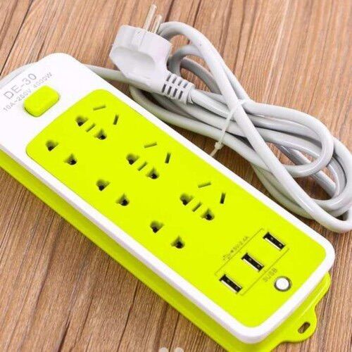 Ổ cắm điện đa năng thông minh có cổng usb sạc nhanh 2a an toàn chống giật siêu tiện lợi - ổ cắm điện 6 phích cắm 3 cổng usb sạc nhanh 2a