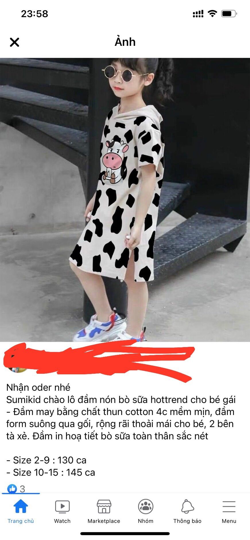 Đầm nón bò sữa hottrend cho bé gái
