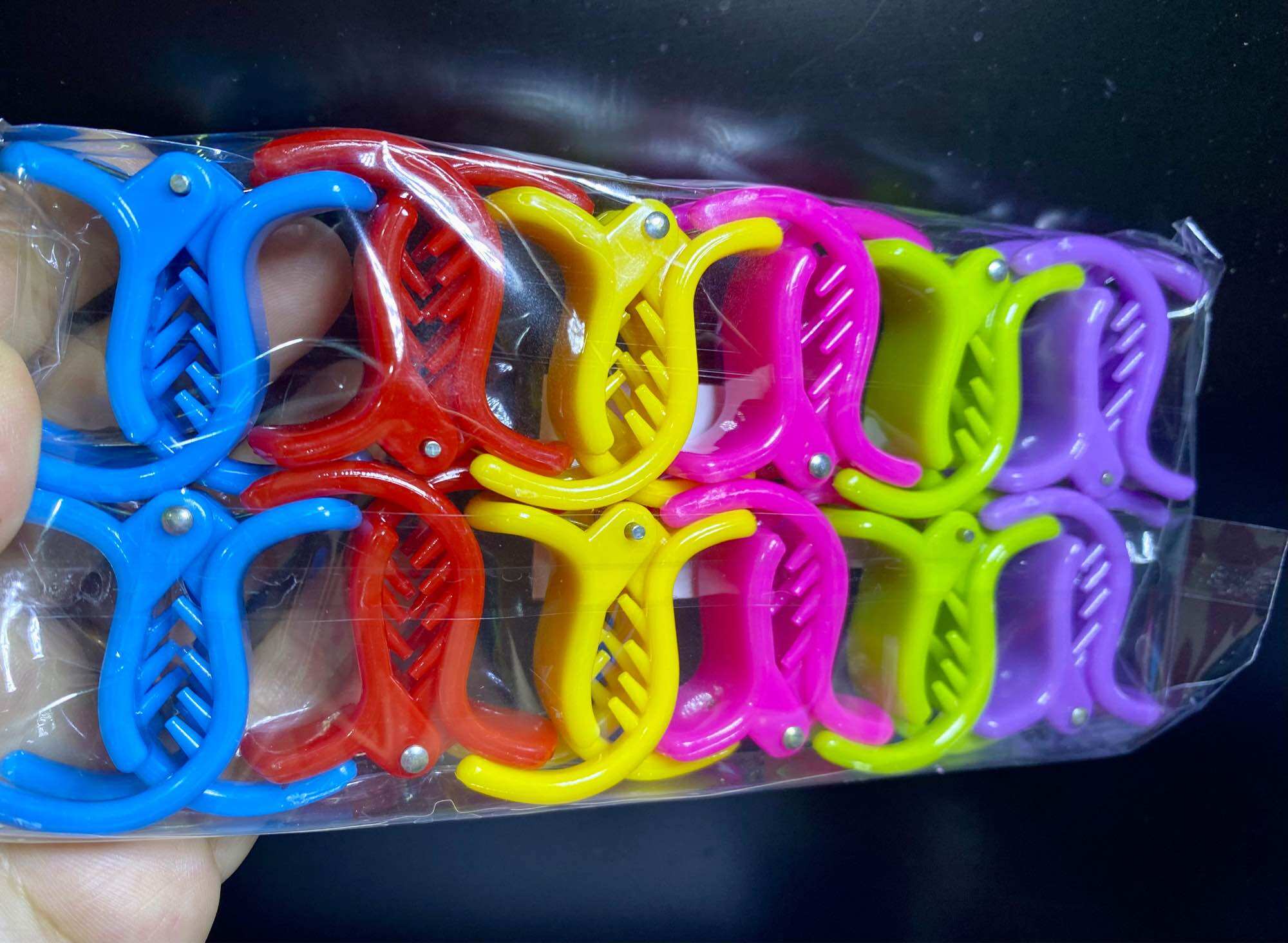 🎀Lố 12 Kẹp 3 Răng, Loại NHỎ, Kẹp Đỉnh tóc (Kẹp Nhỏ: 3,5cm)