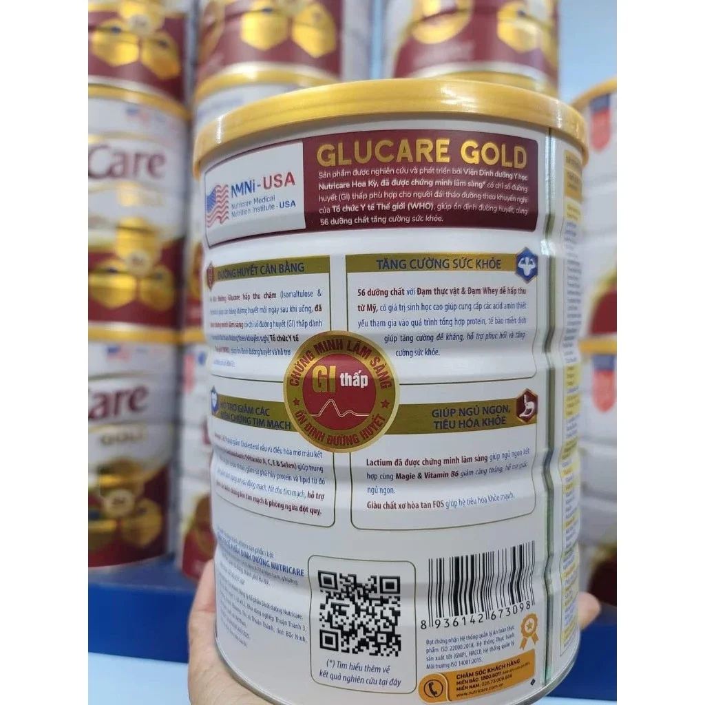 Sữa bột Glucare Gold 850g (Mẫu mới)