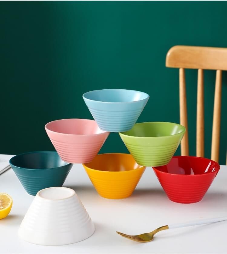 Bát sứ Loe sắc màu, bát đựng chè bằng sứ, Bát ăn cơm
