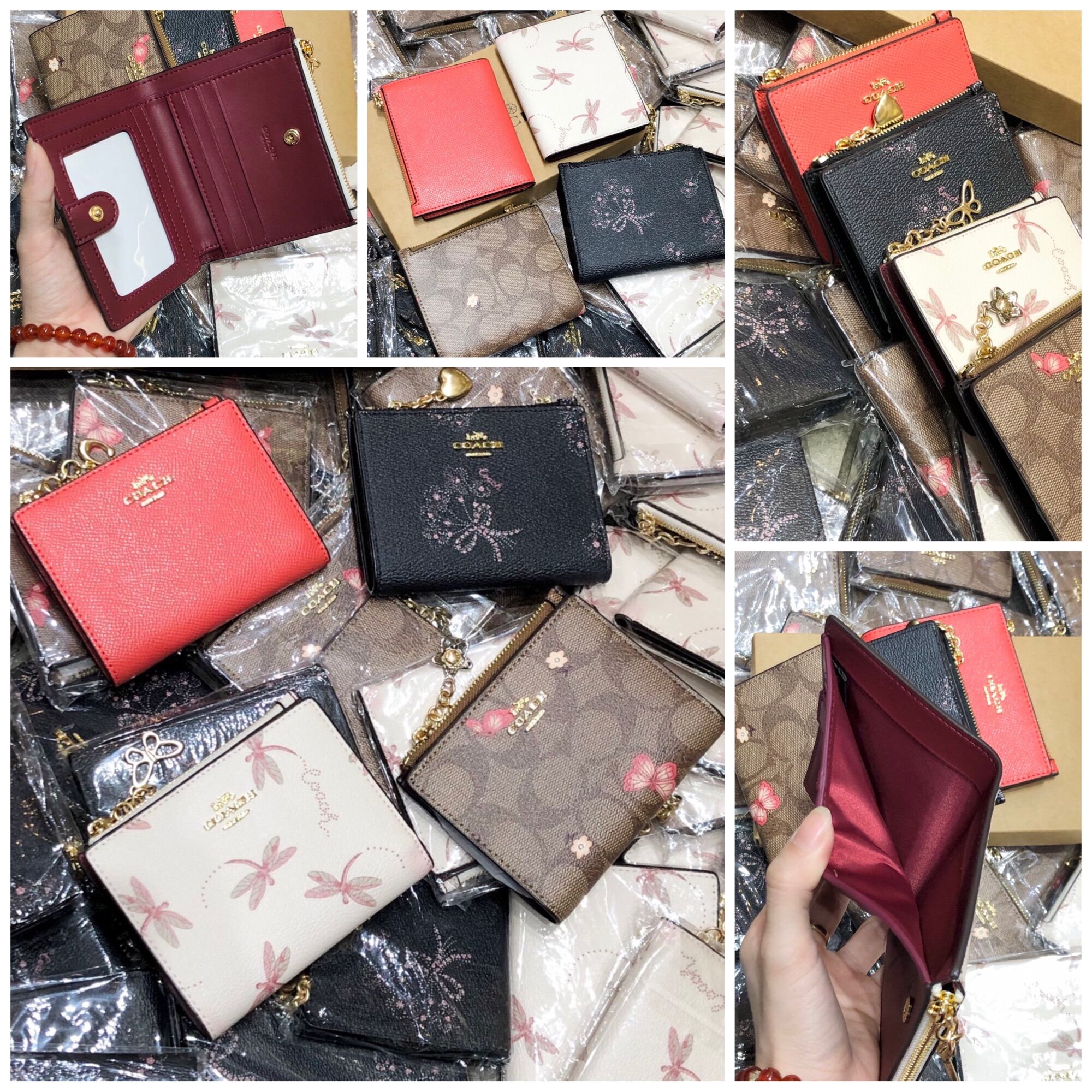 Ví C0ach Snap Card Case gập trẻ trung