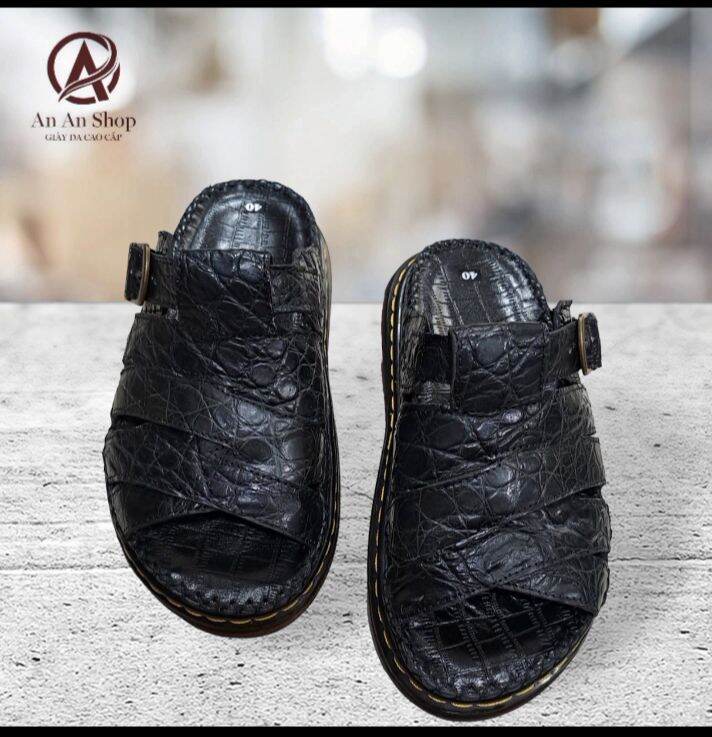 Doctor Men's Slippers in Genuine Crocodile Leather