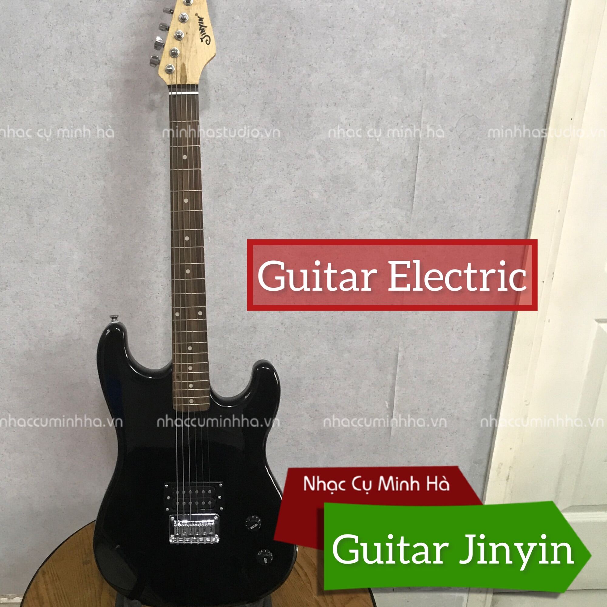 Thanh lý đàn Guitar Electric Jinyin Black, tập và chơi rất tốt