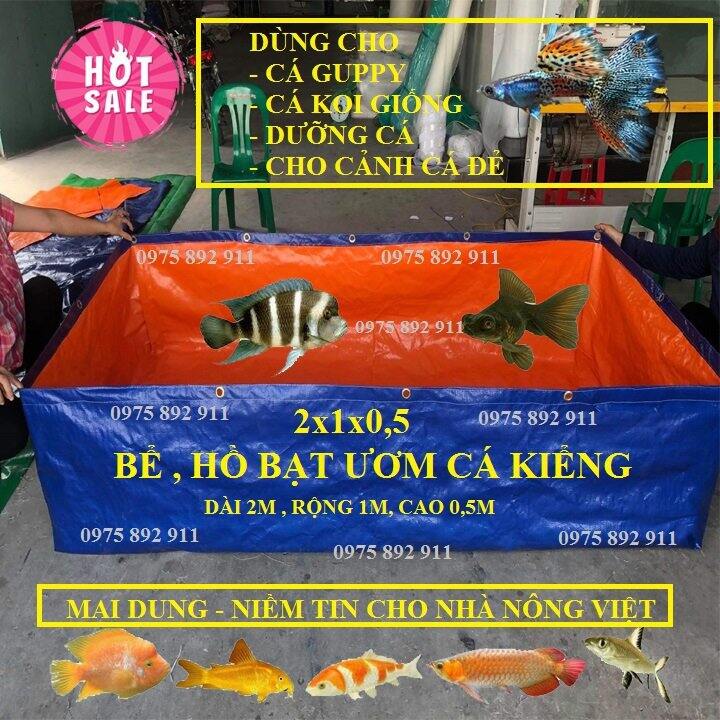Bể bạt nuôi ốc ếch cá - xanh cam