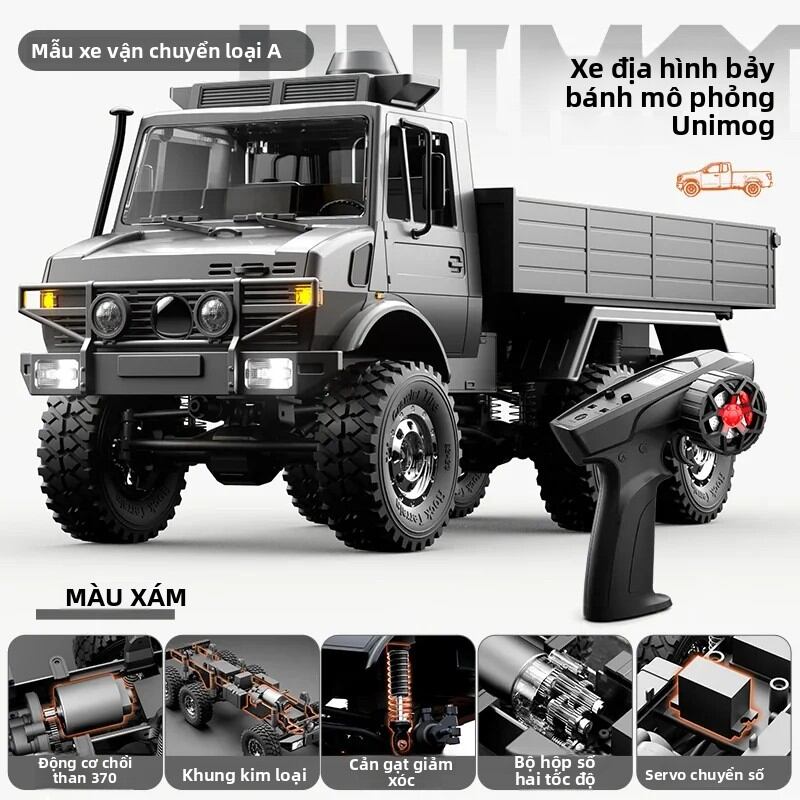 6WD RC Car C8823 Tỉ Lệ 1/18 Ngoài Đường Xe Điều Khiển Từ Xa Tốc Độ Cao 2.4GHz Leo Núi Cứu Hộ Xe Bánh