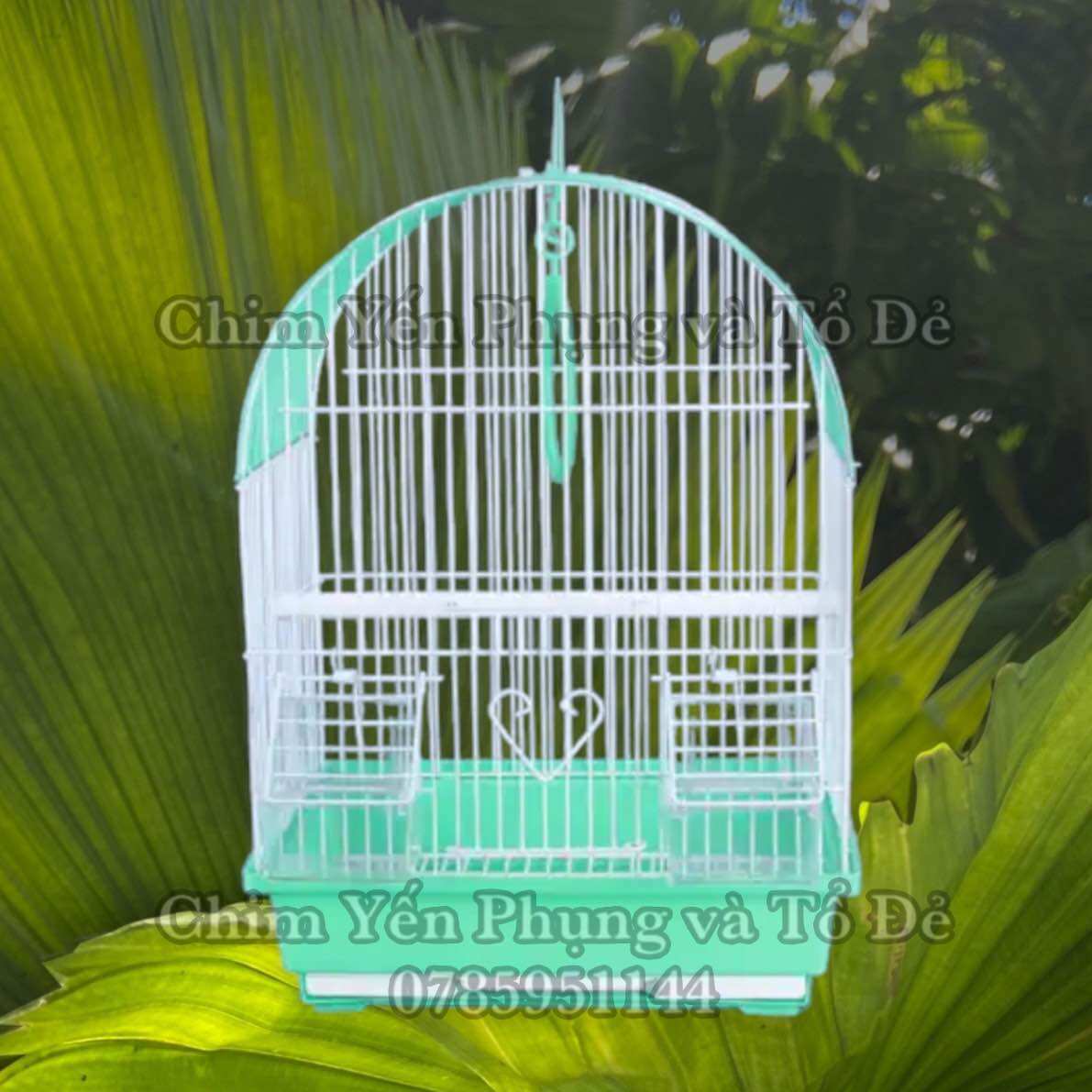 Lồng chim MÁI VÒM cho chim cảnh nhỏ (đủ phụ kiện) [Sg-giao hoả tốc 2h]