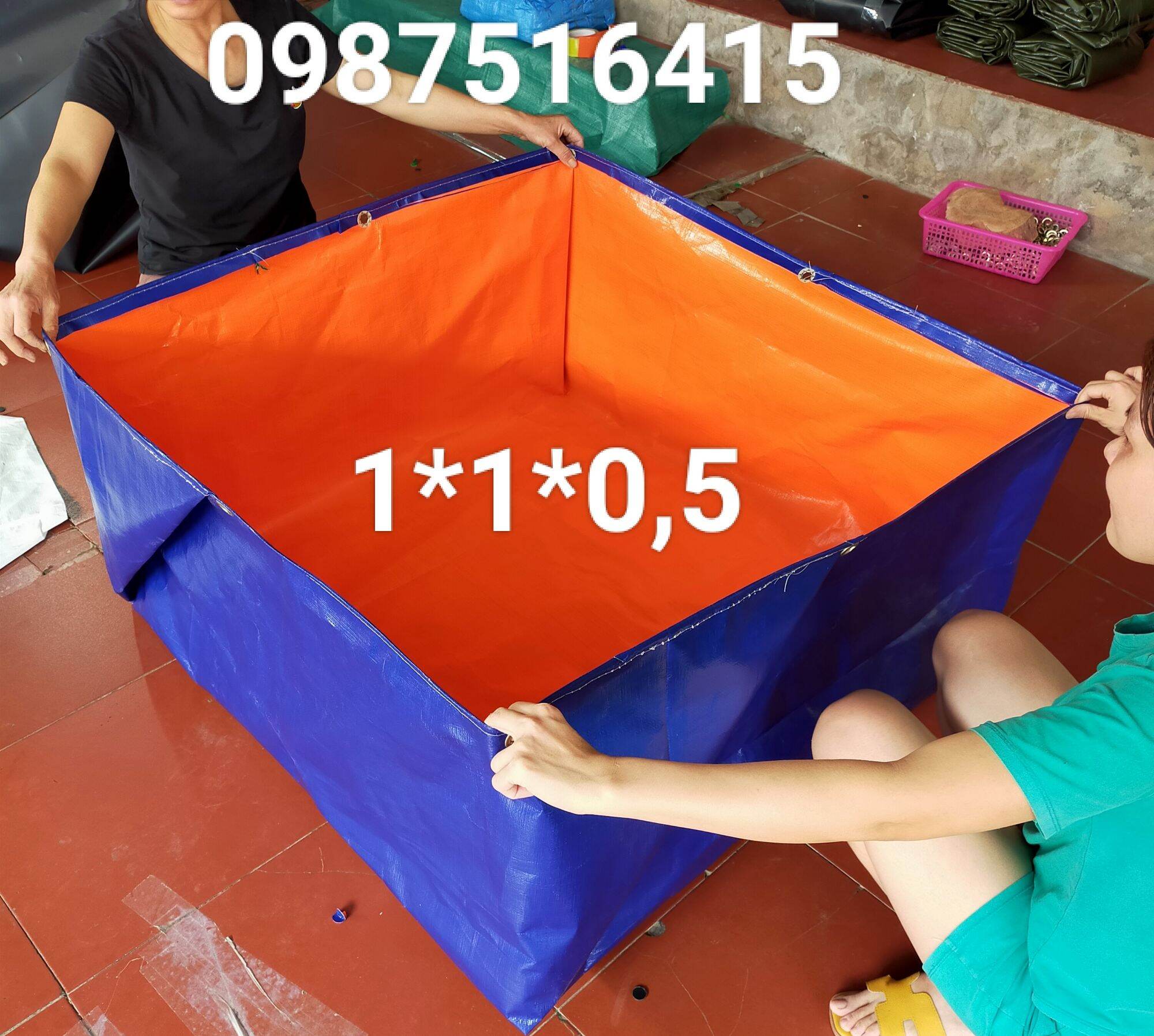 bể bạt nuôi ốc lươn ếch cá .