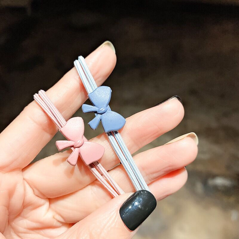 Set 100 dây buộc tóc nơ nhí charm