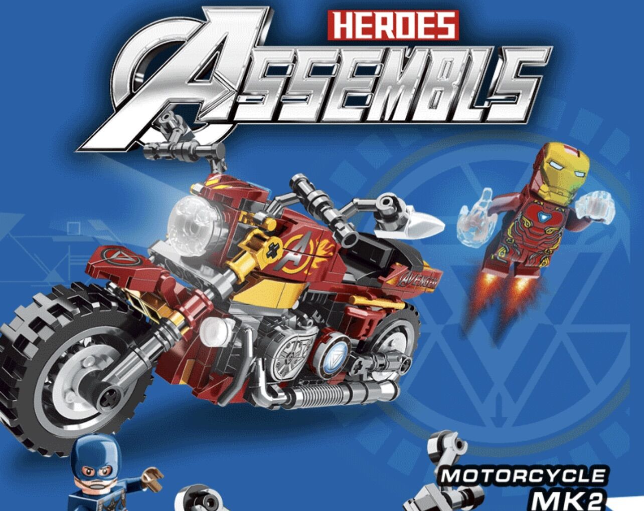 Bộ lắp ráp xếp hình xe máy Harley davidson Iron Man