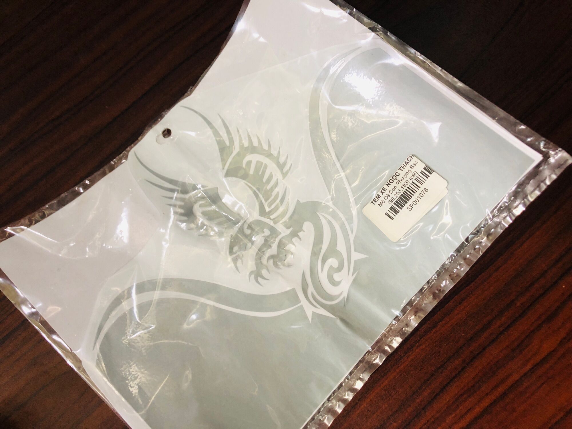 TEM DÁN MỎ DÈ CON PHƯỢNG DECAL BẠC