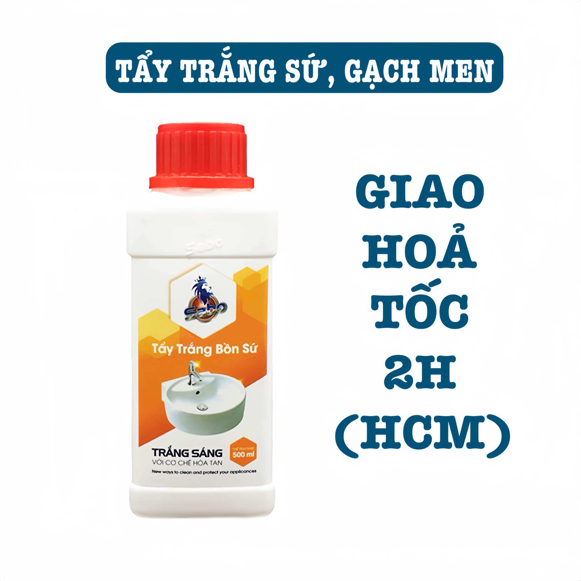 Nước Tẩy Rửa Làm Trắng Đồ Dùng Bằng Sứ, Gạch Men SABO-S - Vệ Sinh Bồn Cầu, Bồn Tắm, Lavabo - Sạch Ngay Sau 5 Phút