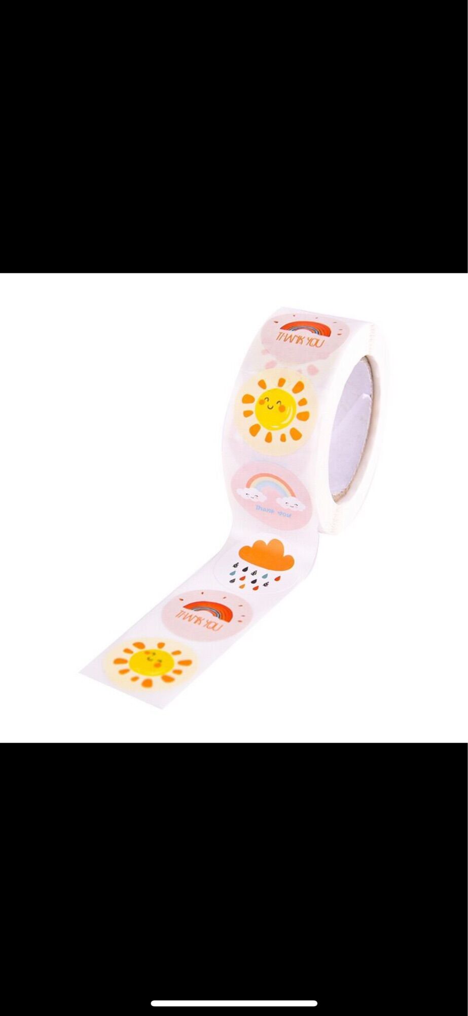 set 100 tem dán/ nhãn dán Thank you mẫu 6 size 2.5 cm