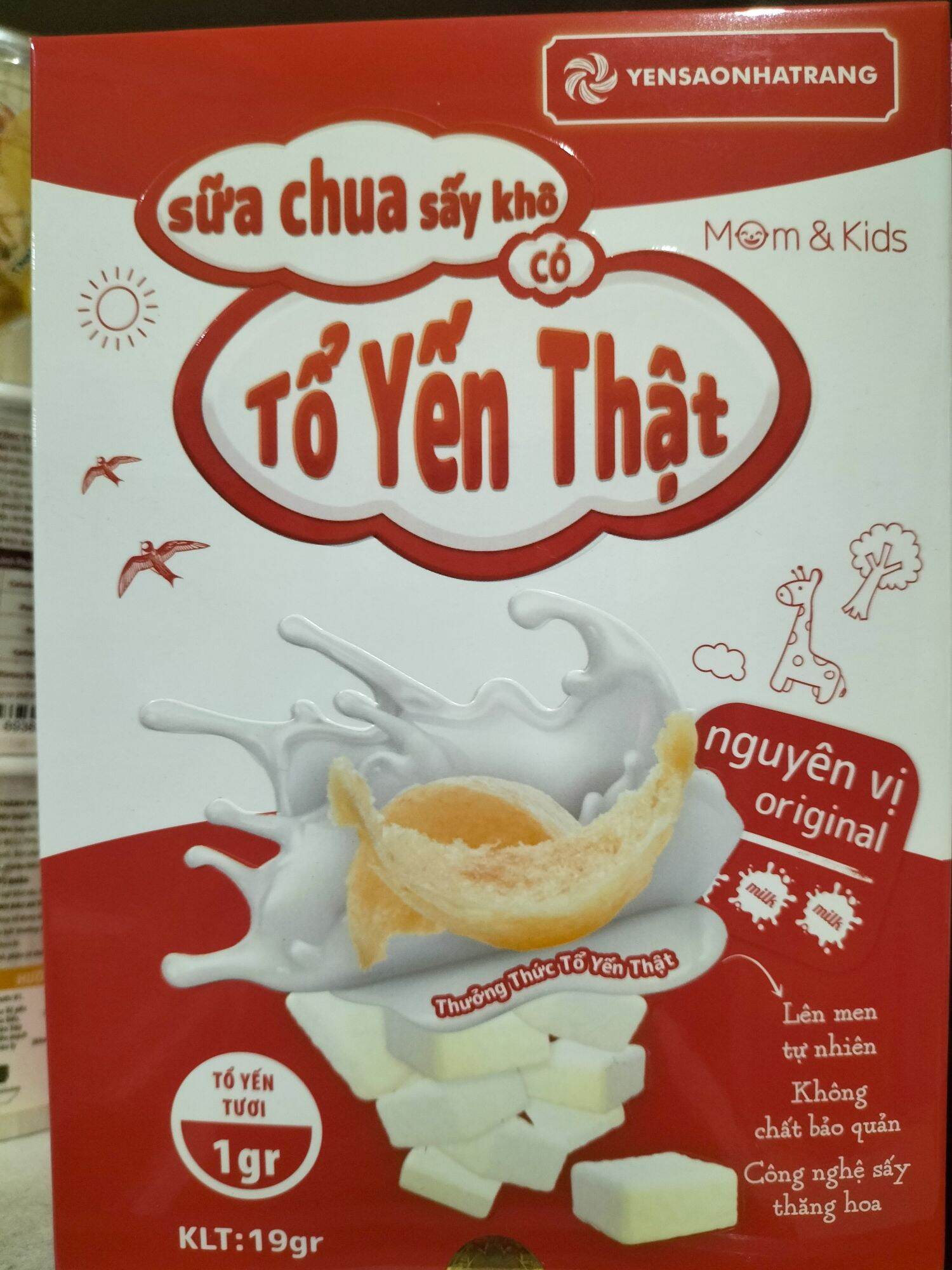 Sữa chua sấy khô có Tổ Yến Thật Mom & Kids 19g