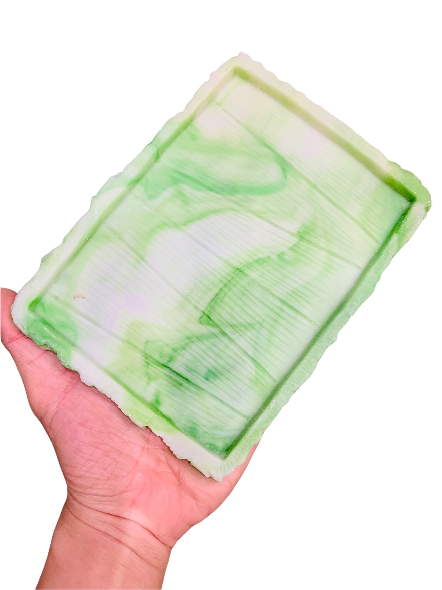 Dĩa ăn chữ nhật giả đá cho bò sát (13x17x1)cm