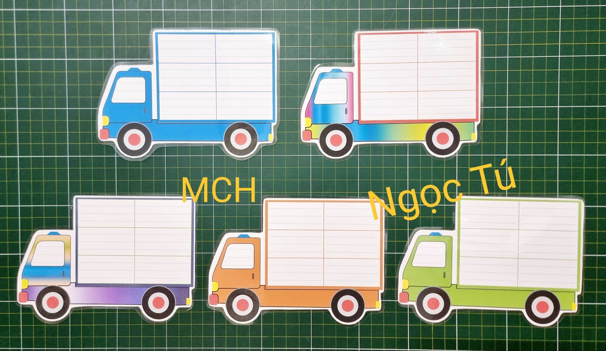 (Đồ dùng dạy học MCH) Bảng phụ A4 hình ÔTô -.