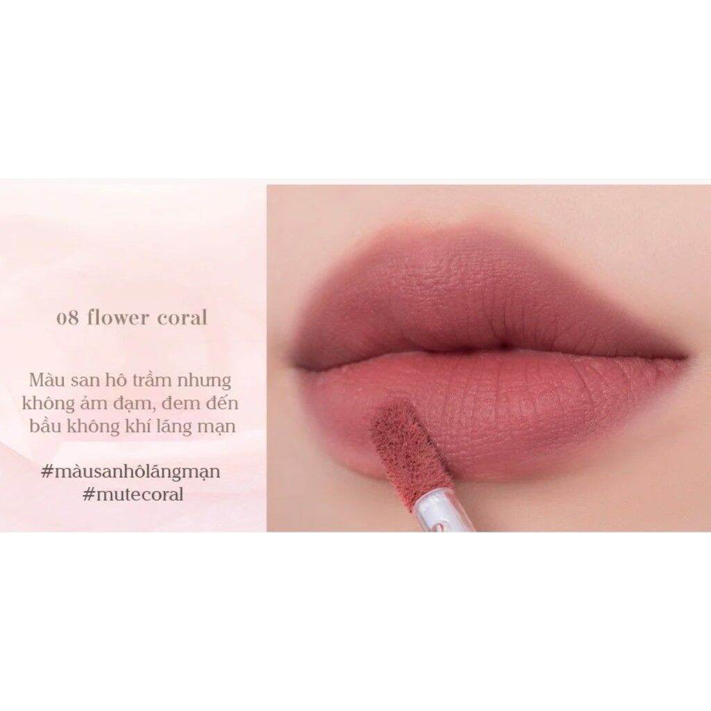 Son kem romand see-through matte tint 3,8g tone màu 07, 08, 09