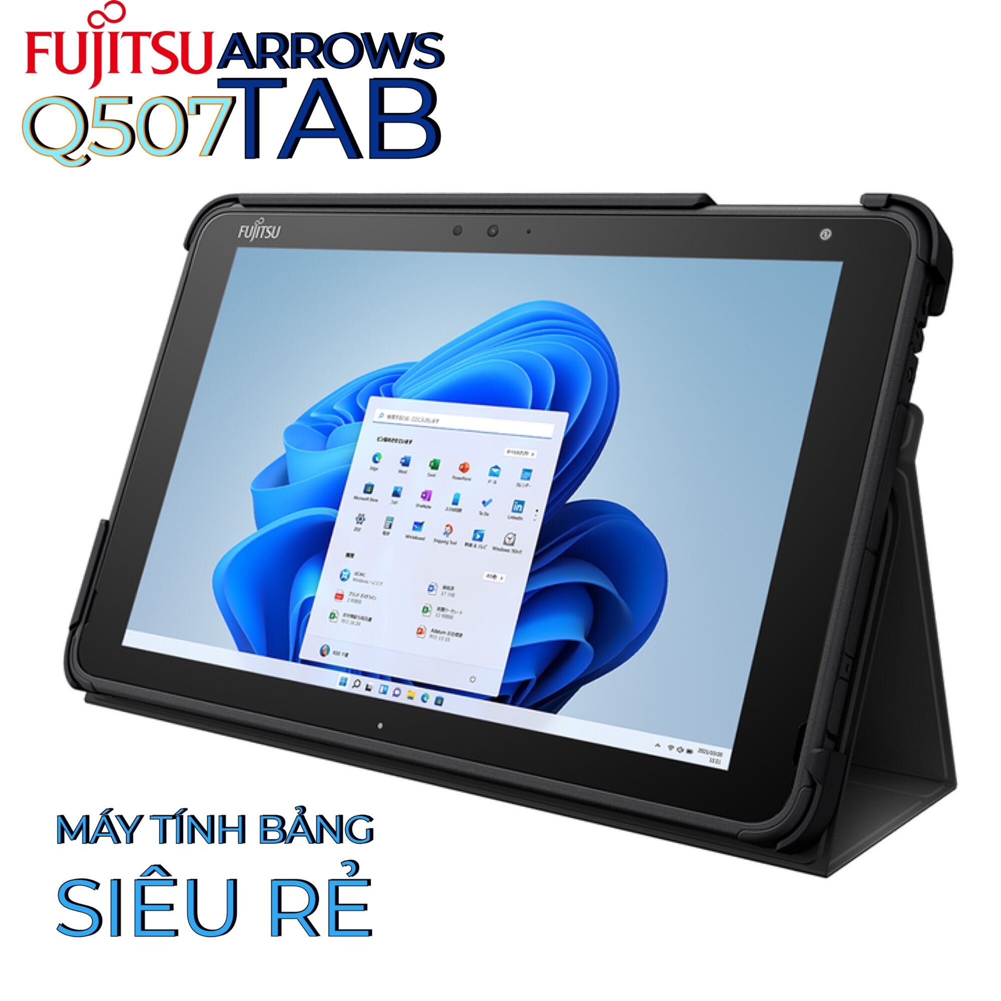 Laptop 2 trong 1 kiêm máy tính bảng Fujitsu Arrows Q507 Atom X5-Z8550, 4gb Ram 128gb SSD, màn 10.1in