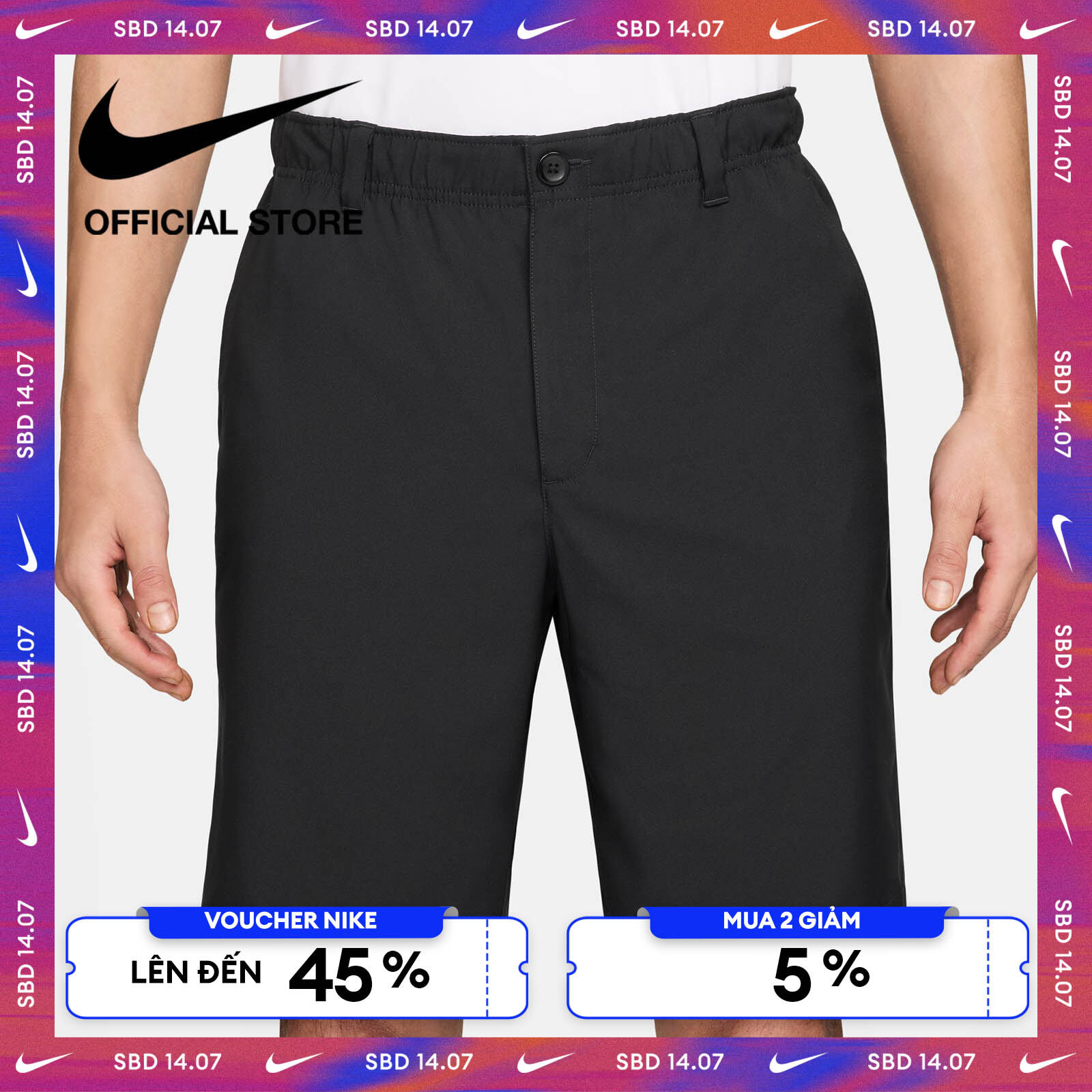 [15-16.07 | VOUCHER ĐẾN 45% + MUA 2 GIẢM 5%] Quần short Nam Nike Velocity Men's Dri-FIT Golf Shorts - BLACK