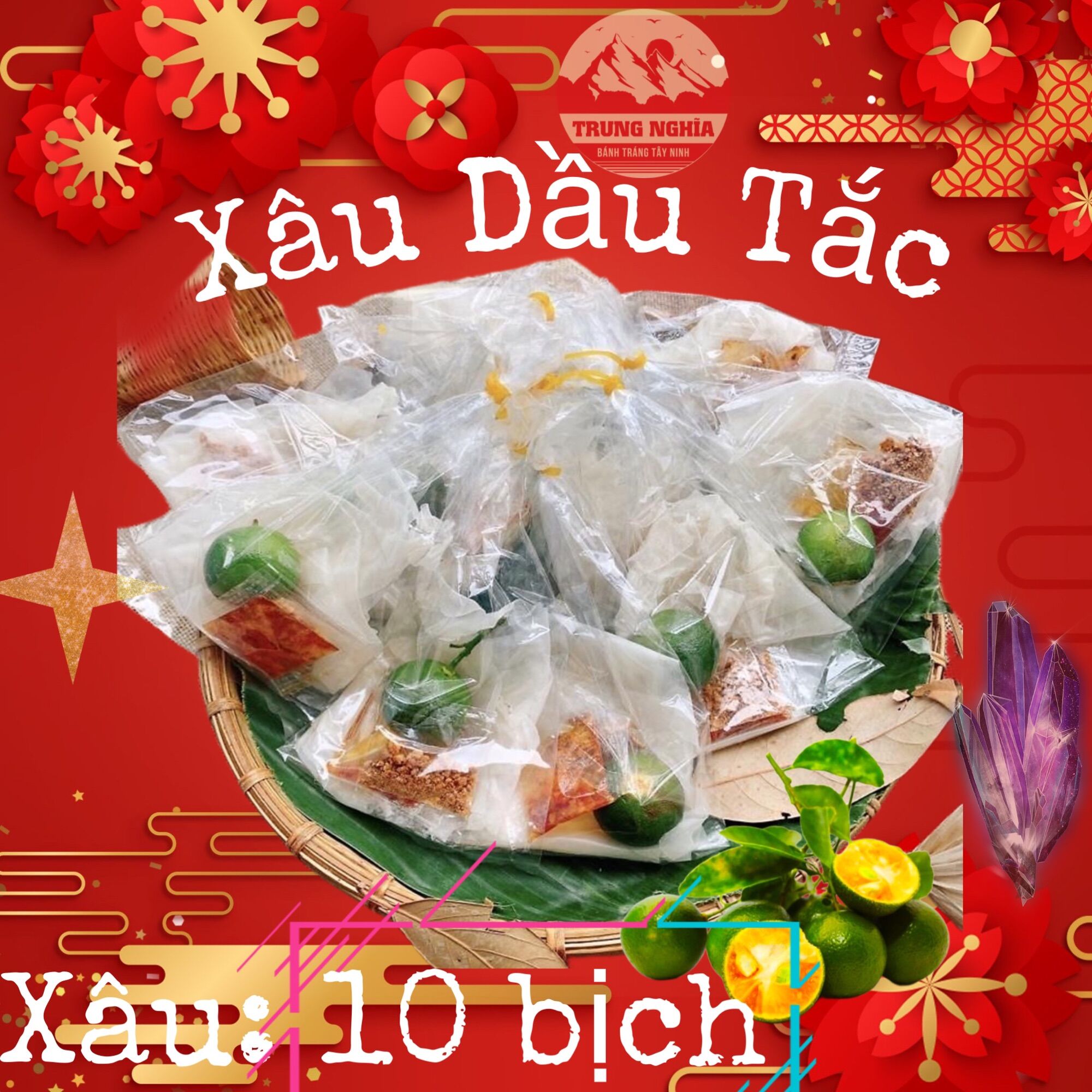 Xâu Bánh Tráng Dầu Tắc Trung Nghĩa