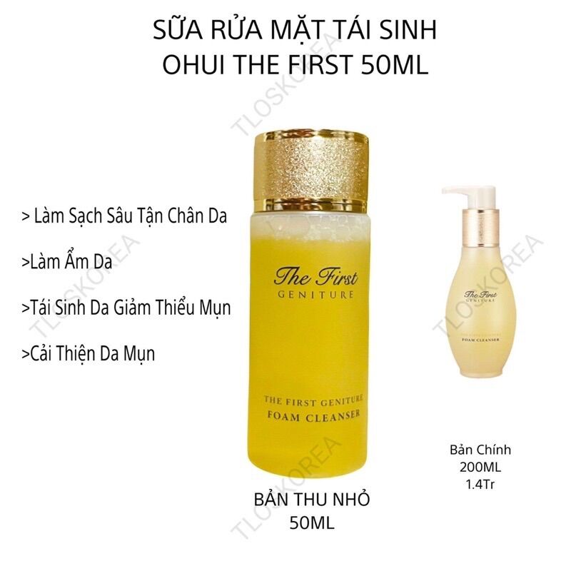 Sữa rửa mặt Ohui the first tái sinh da cao cấp 50ml