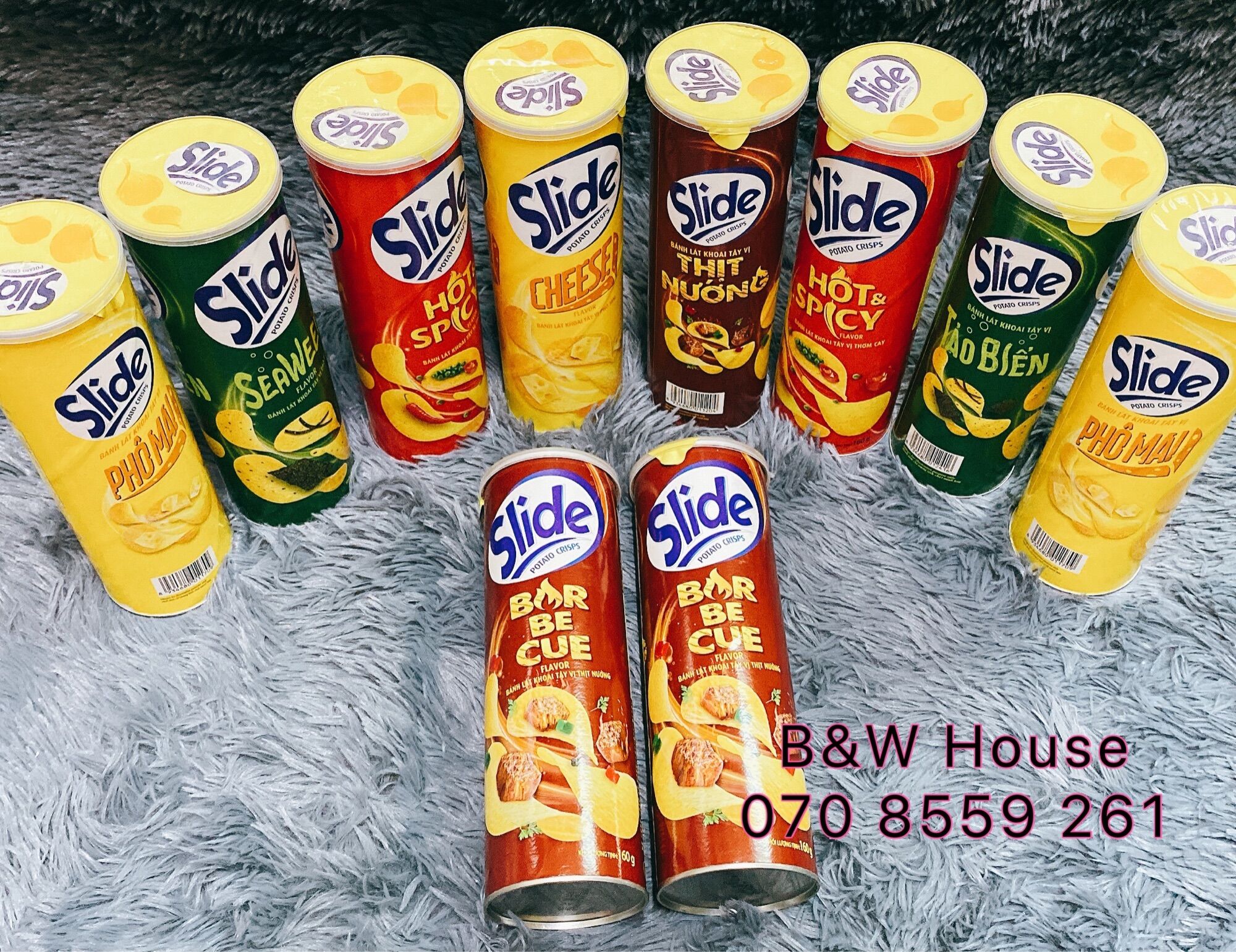 KHOAI TÂY SLIDE ĐỦ VỊ LON 160gr
