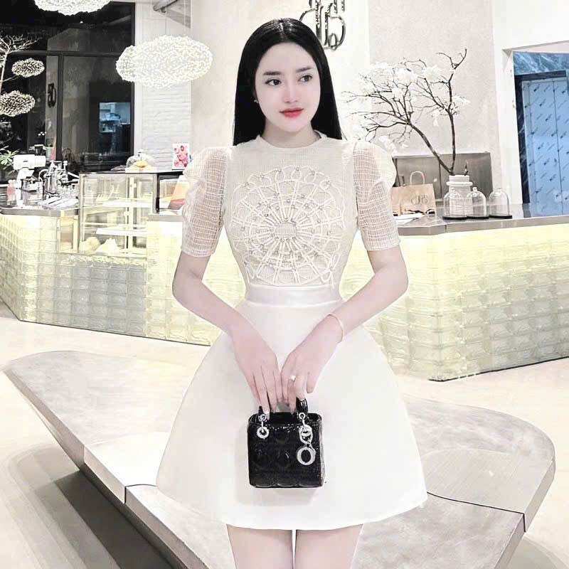 (SHOP BIGSIZE NỮ 50KG ĐẾN 90KG) đầm voan tơ 2 lớp đi tiệc
