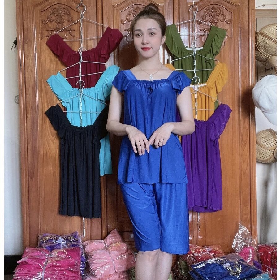 [Có size 45-75kg] Bộ lửng thun lạnh tay cánh tiên
